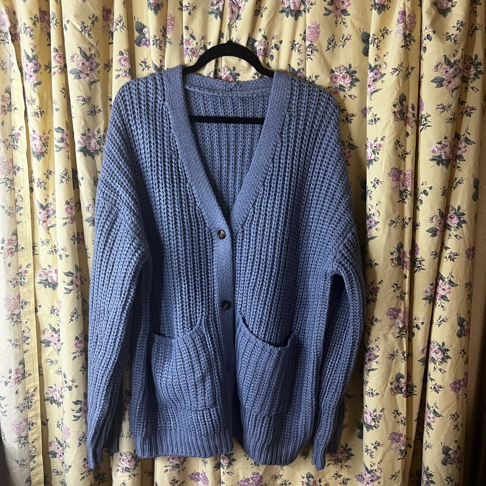 Blue Button Cardigan